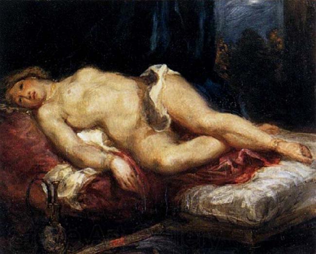 Eugene Delacroix Odalisque Reclining on a Divan Norge oil painting art